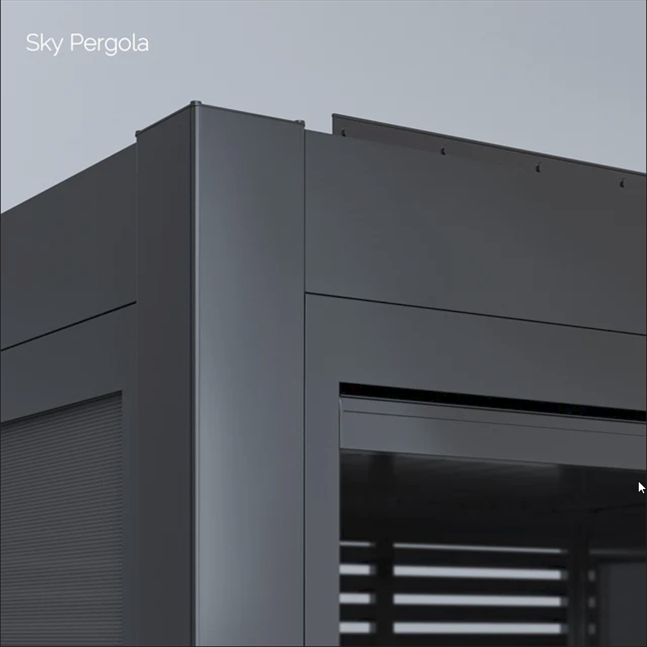 Aluminium Glass Foldable Car Garage | Dark Brown