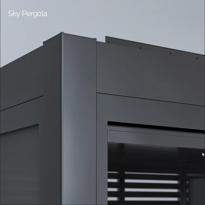 Aluminium Glass Foldable Car Garage | Dark Brown