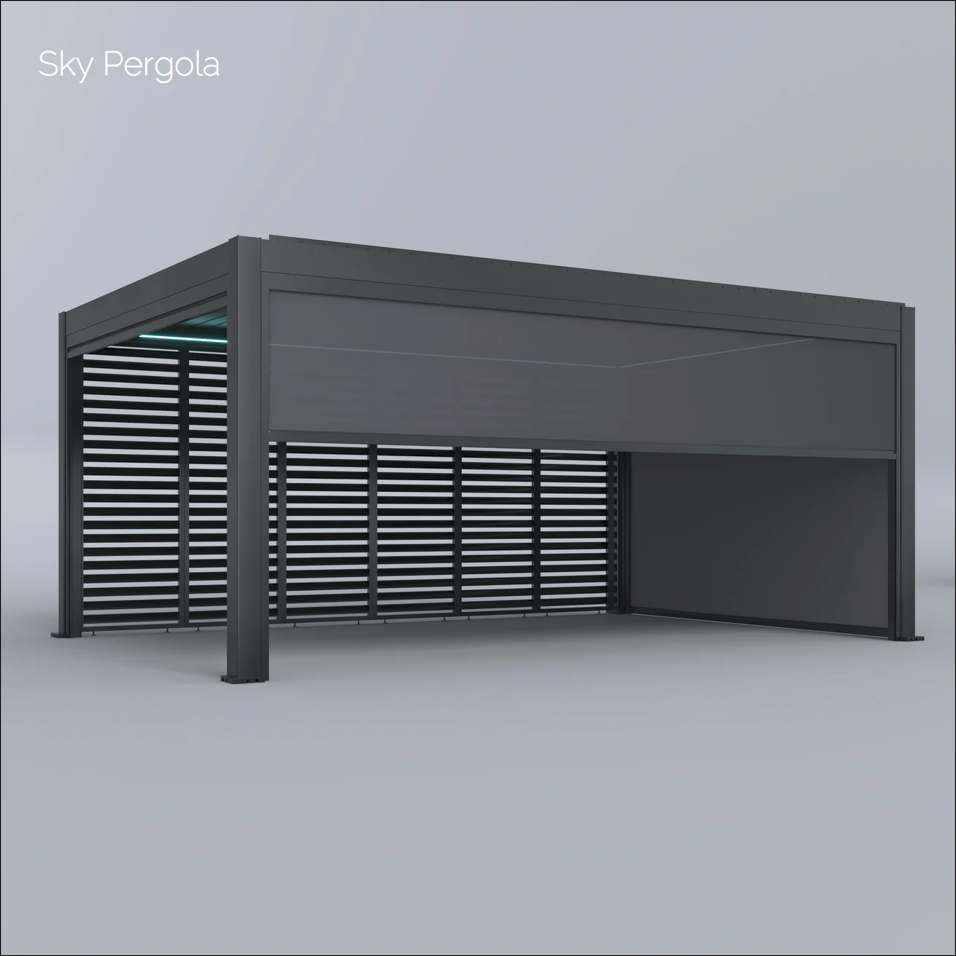 Aluminium Glass Foldable Car Garage | Silver